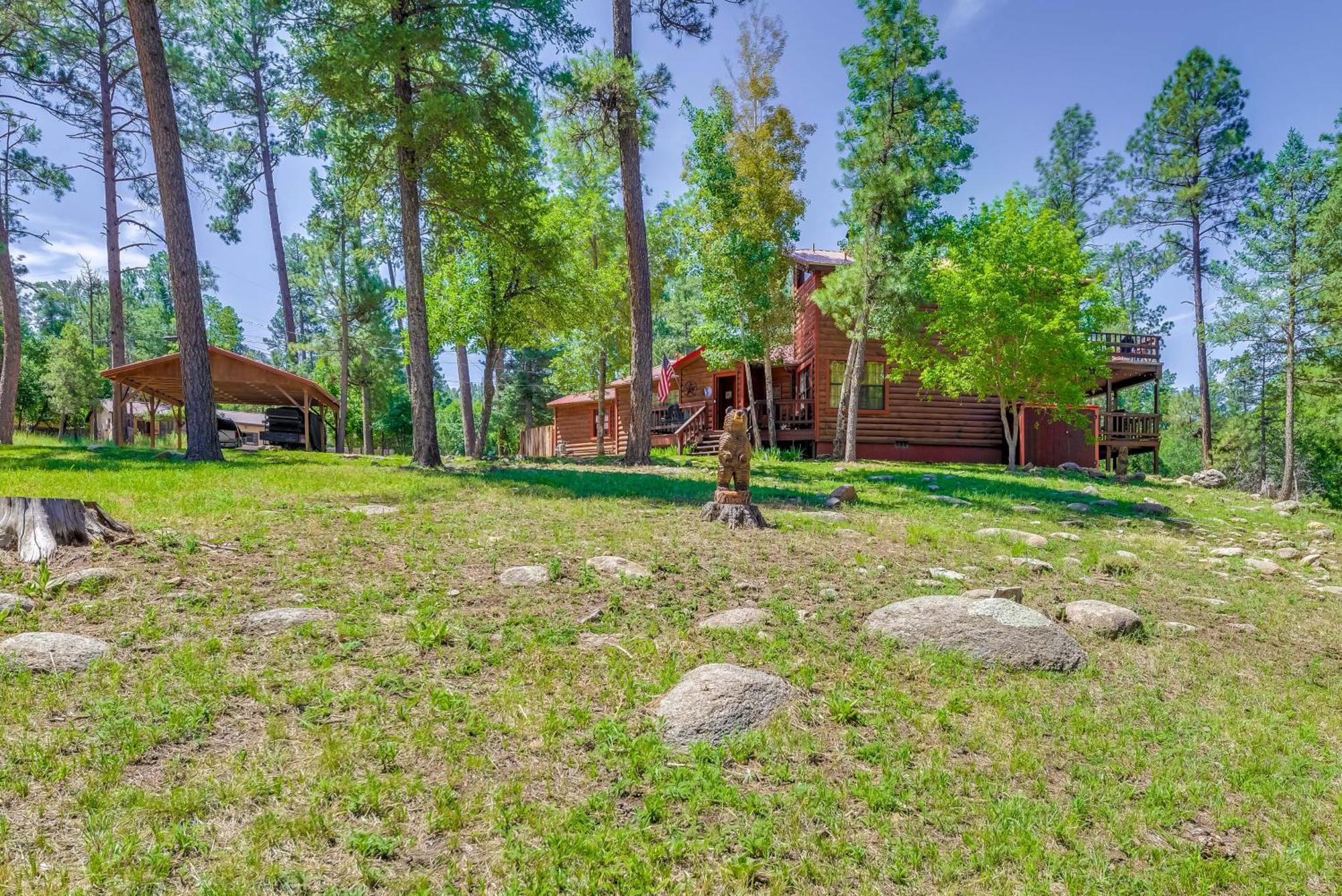 Unique Bear Country Cabin In Ruidoso With Hot Tub! Buitenkant foto